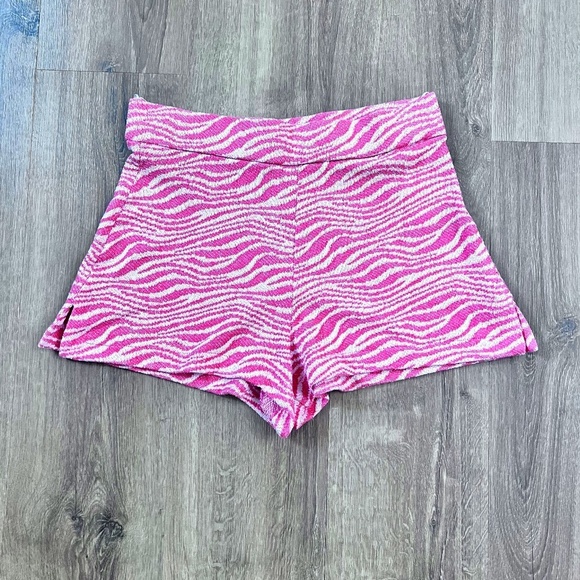 Zara Pants - ZARA Pink Zebra Print Shorts Sz L